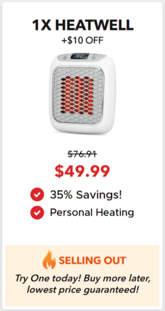 HeatWell offer price 